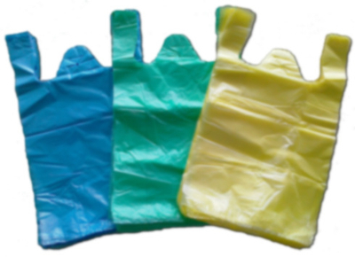 Bolsa de compras al por menor de plástico liso HDPE