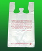 Bolso de la camiseta de plástico de impresión personalizada de HDPE