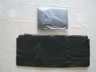 Bolso plástico de plástico empacado suelto de HDPE negro