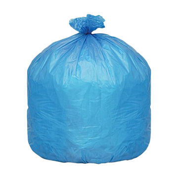 Bolsa de basura plástica de plástico desechable azul de HDPE