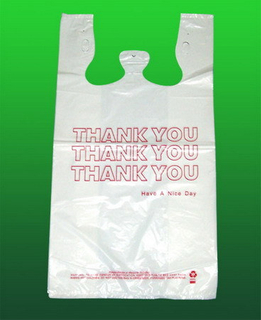 Bolsa de asa de chaleco de plástico de impresión personalizada HDPE