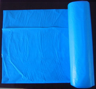 Bolso de rollo de plástico de plástico C-Doble de C-Doble Azul HDPE